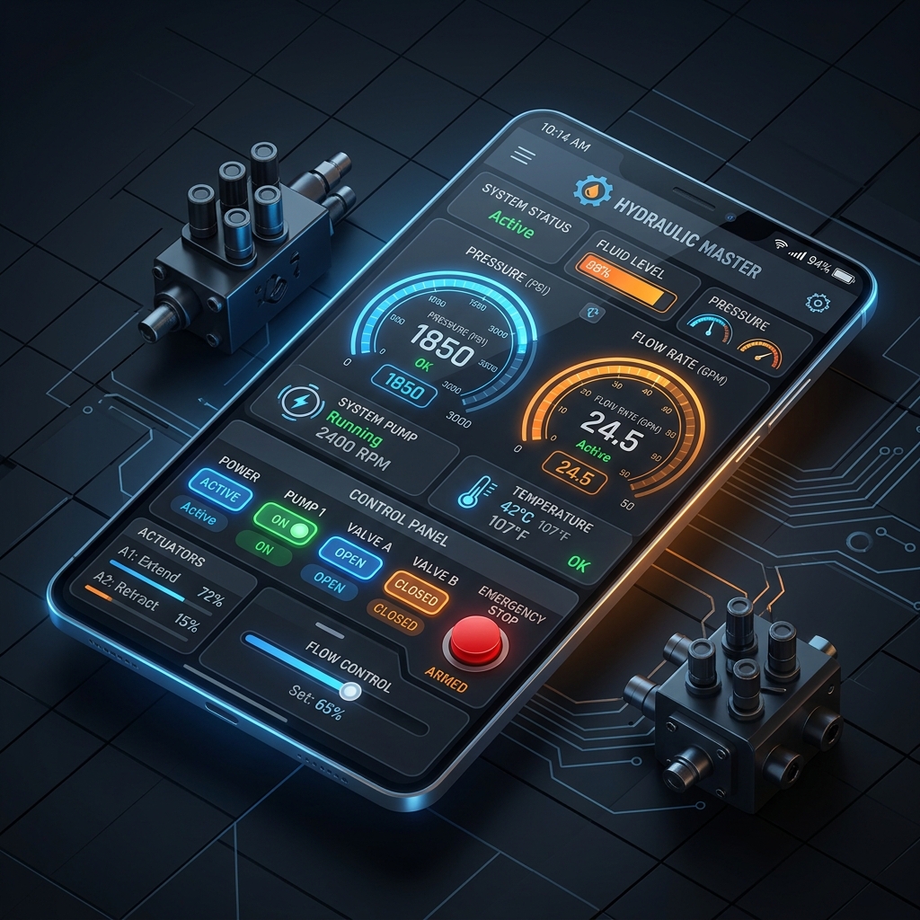 Advance Hydraulics App Mockup